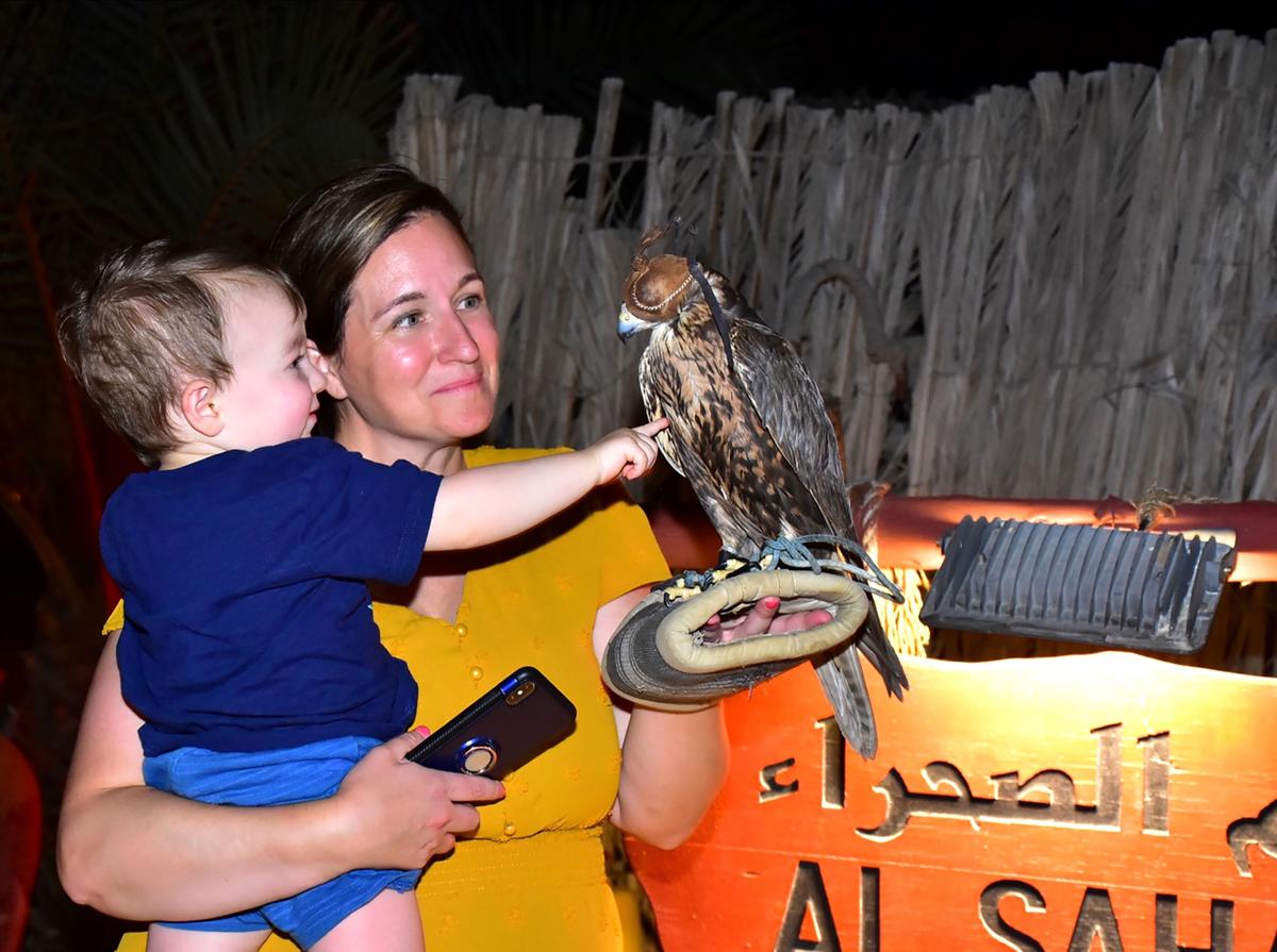 Max Smith, 2, with his mom, Lesley Carter, on a visit to Dubai in April 2022. (Courtesy of Lesley Carter/TNS)