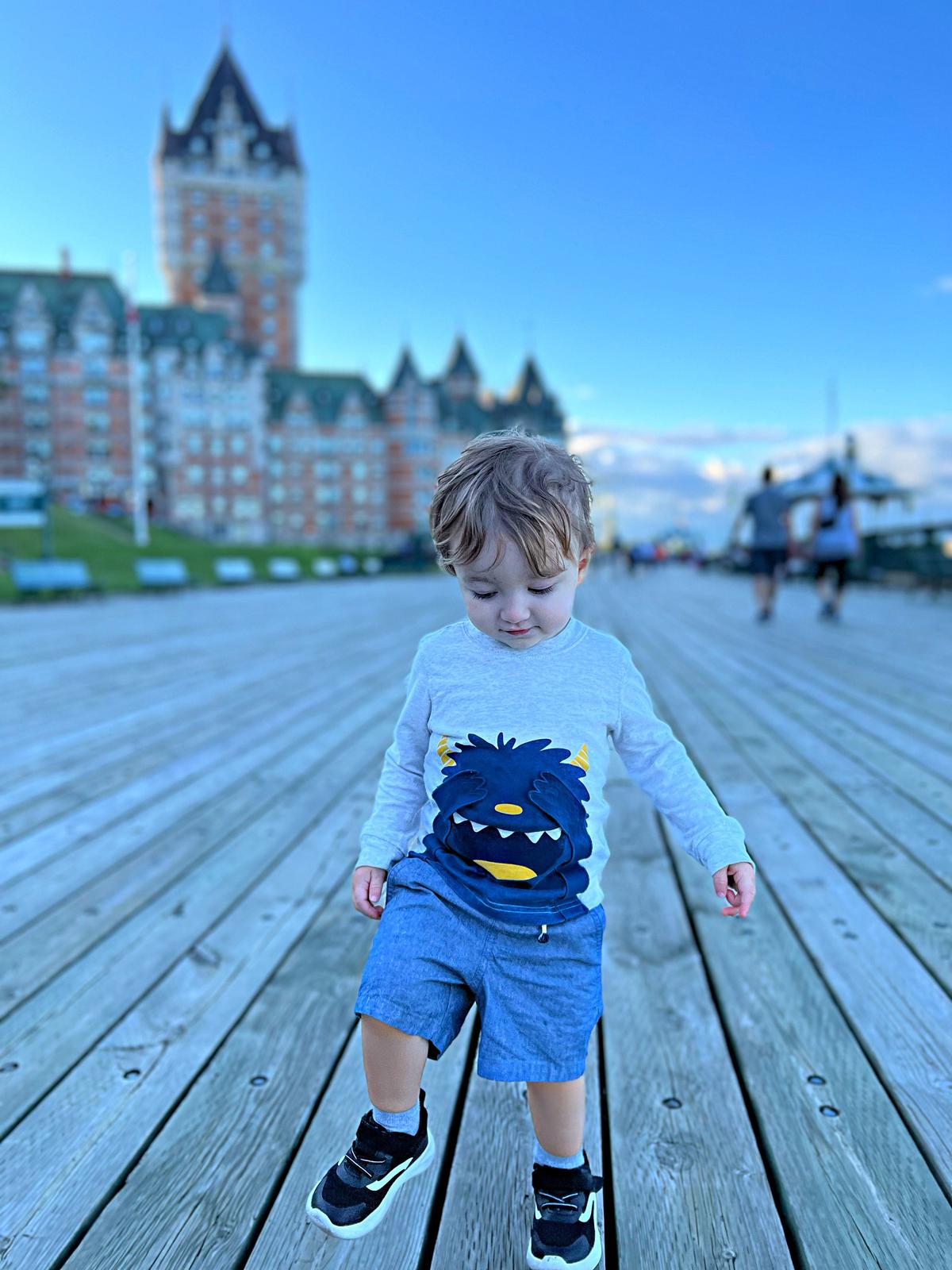 Max Smith, 2, checks out Quebec City, Canada. (Courtesy of Lesley Carter/TNS)