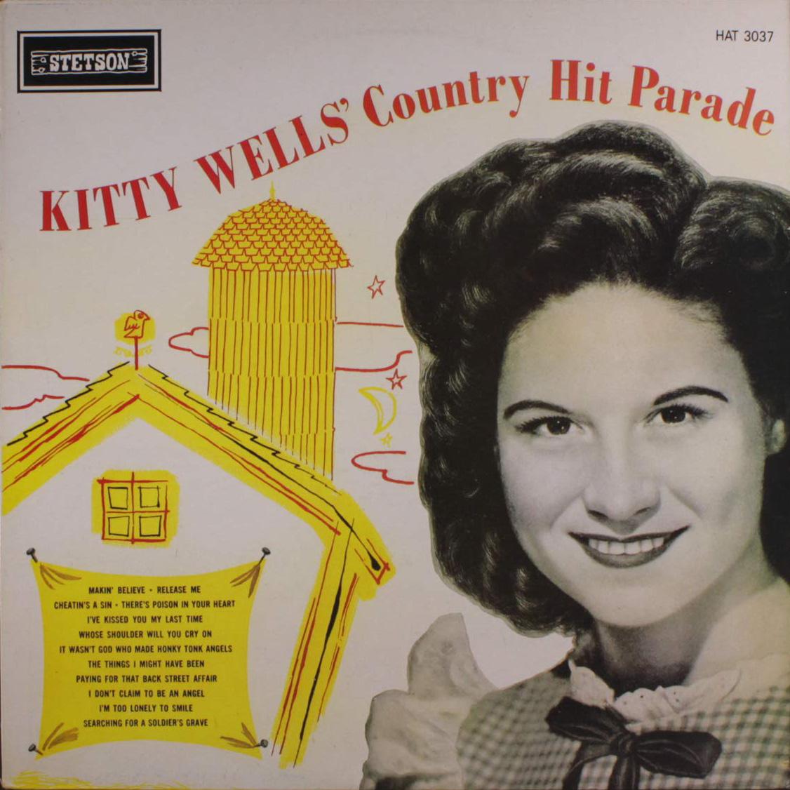 Kitty Wells's 1956 studio album on the Decca label featuring "It Wasn't God Who Made Honky Tonk Angels." (Public Domain)