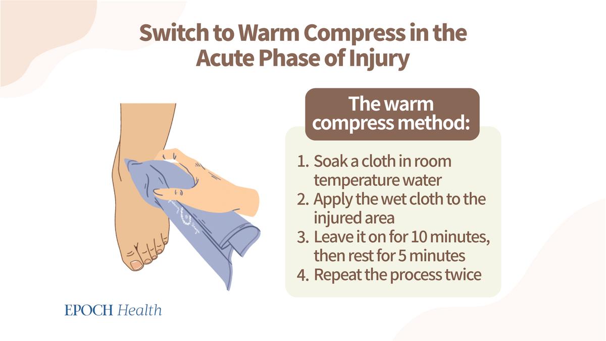 How to apply a warm compress. (The Epoch Times)