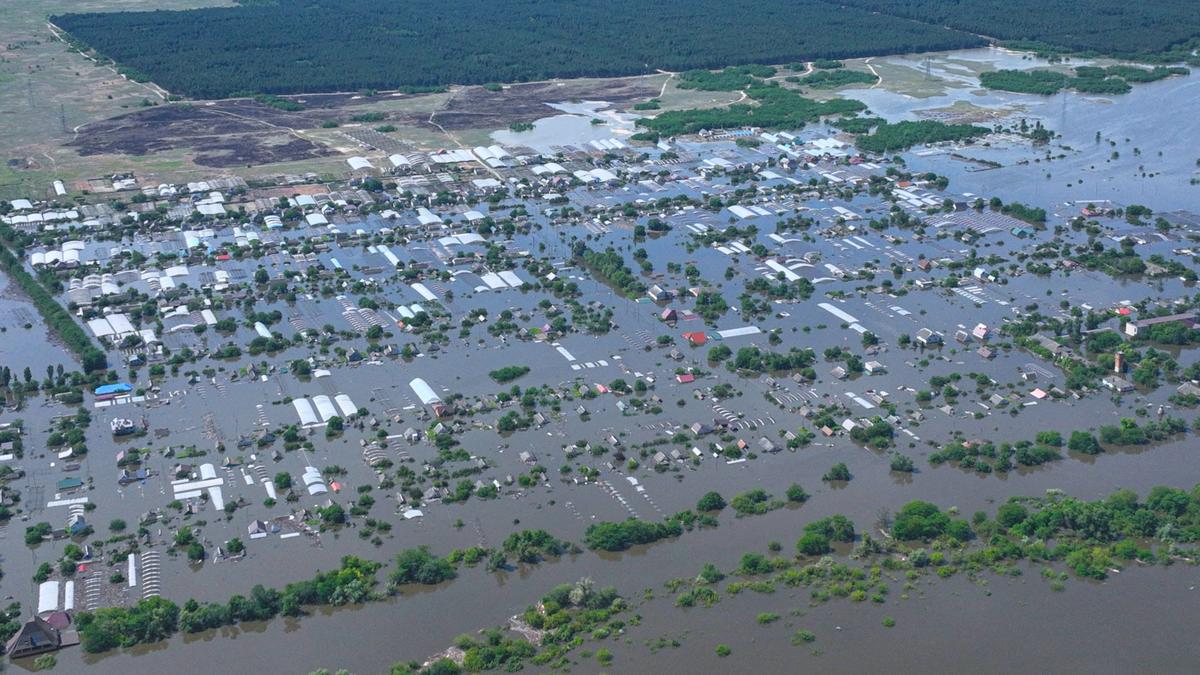 Drone Footage of Collapsed Kakhovka Dam Shows Scale of Destruction