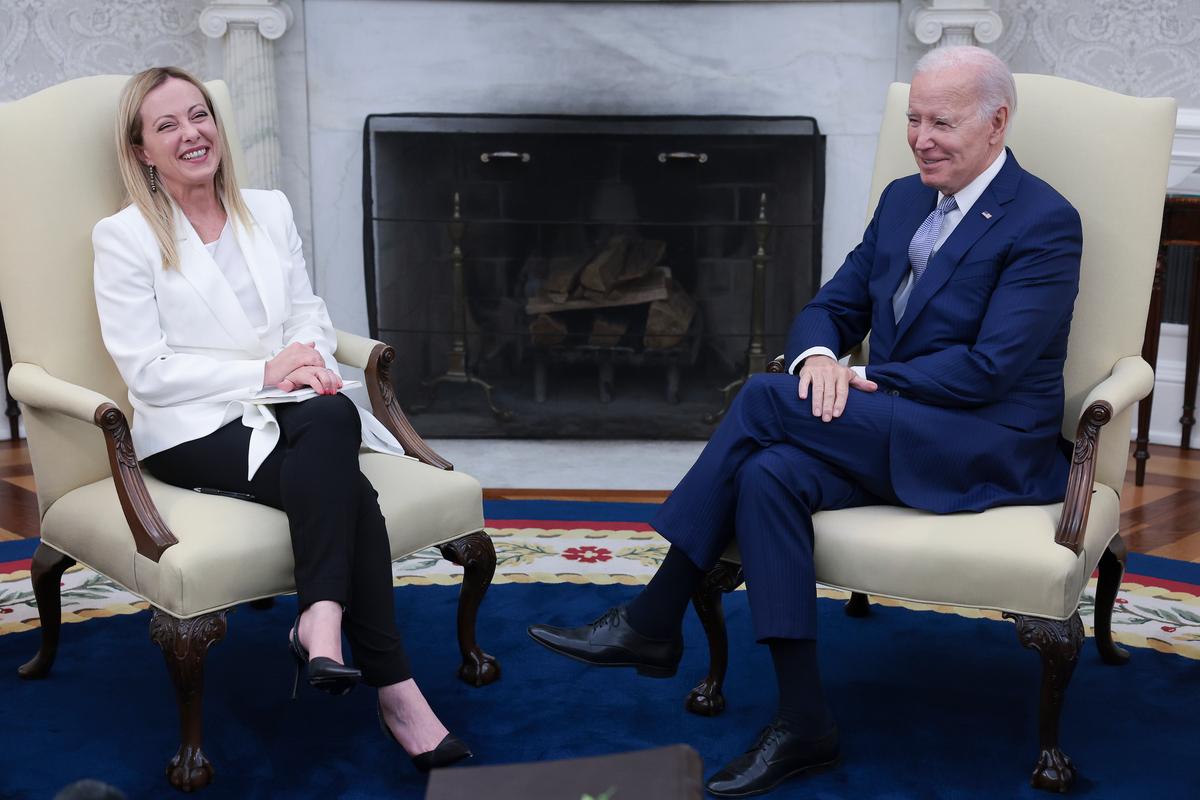 Biden Hosts Italian Prime Minister Meloni at White House to Discuss Cooperation on Russia, China