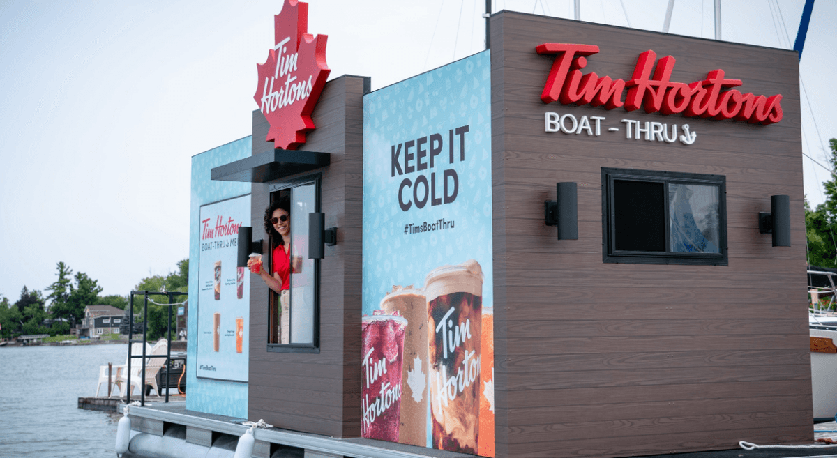 Tim Hortons Offers a ‘Boat-Thru’ During Long Weekend