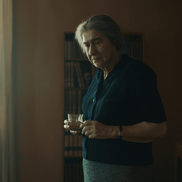 Golda Meir (Helen Mirren) in "Golda." (Bleeker Street)
