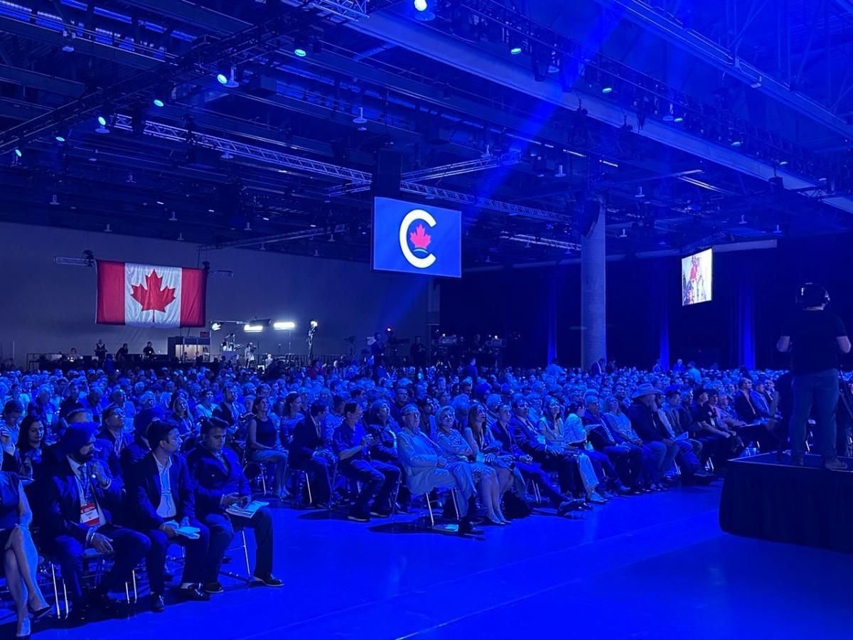 The 2023 Conservative Party Convention at the Centre des congrès de Québec in Quebec City on Sept. 7, 2023. (Omid Ghoreishi/The Epoch Times)