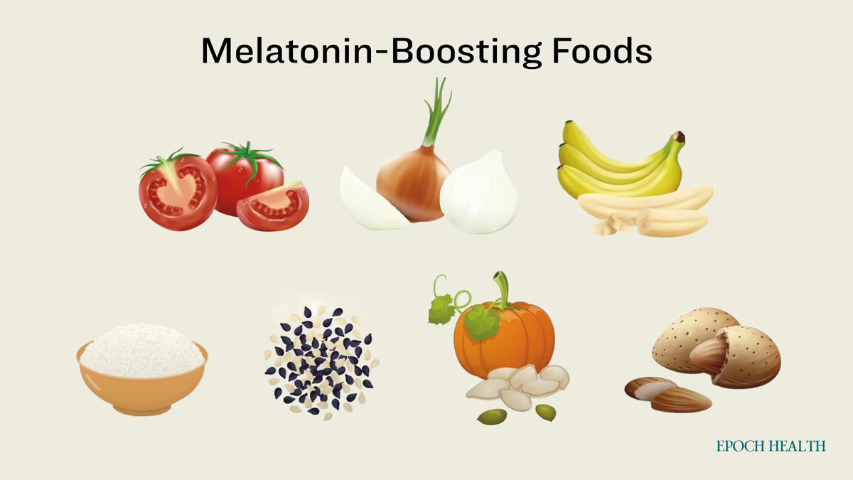 7 foods naturally rich in melatonin. (The Epoch Times)
