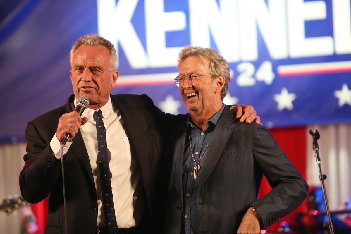 Eric Clapton Helps RFK Jr. Raise $2.2 Million at Los Angeles Fundraiser
