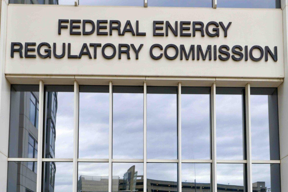 The Federal Energy Regulatory Commission (FERC) building in Washington, on Feb. 16, 2023. (Eric Kayne/AP Images for Movement Catalyst)