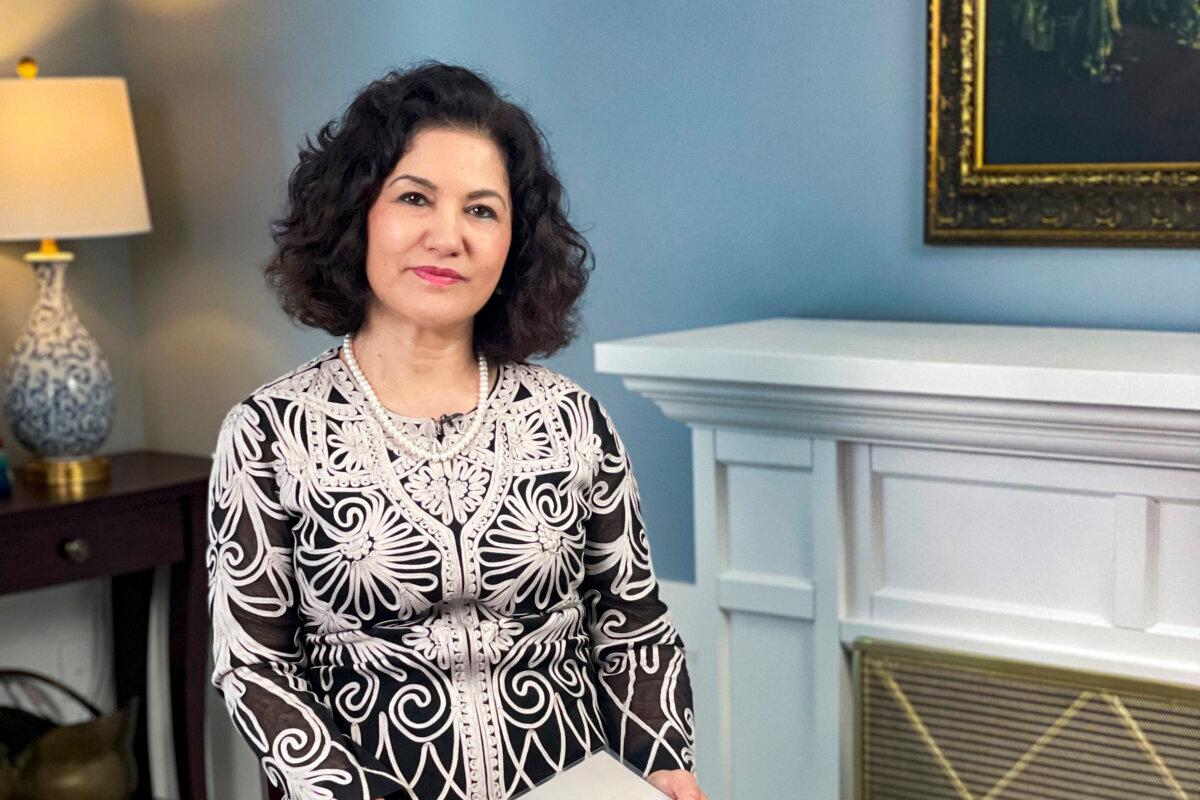 Rushan Abbas, founder of Campaign for Uyghurs, in Washington on Sep. 12, 2023. (Alejandro Heredia/The Epoch Times)