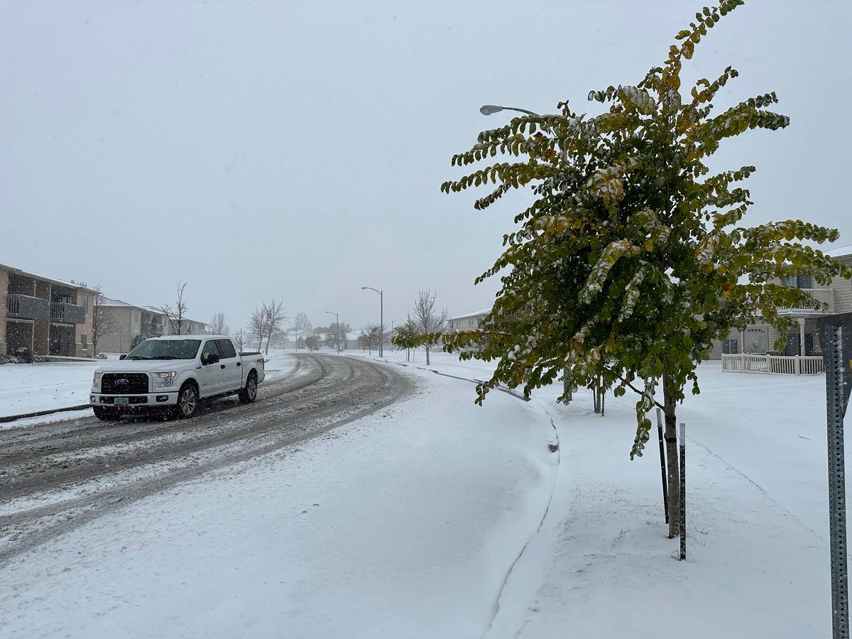 Snow Piles up in North Dakota as Region’s First Major Snowstorm of the Season Moves Eastward