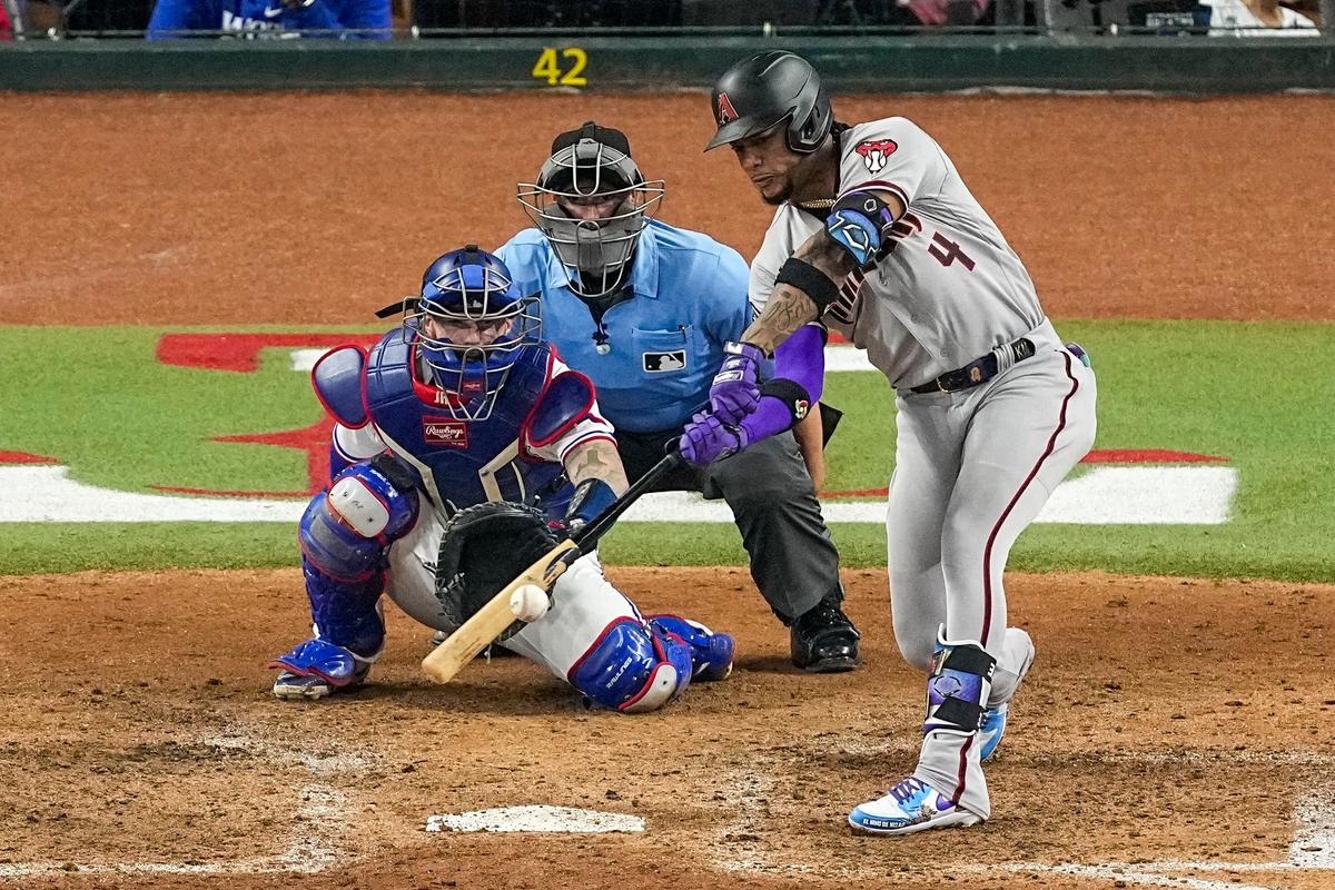 Kelly Dominates, Marte, Pham Sparks Offense, Diamondbacks Beat Rangers 9–1 to Tie World Series