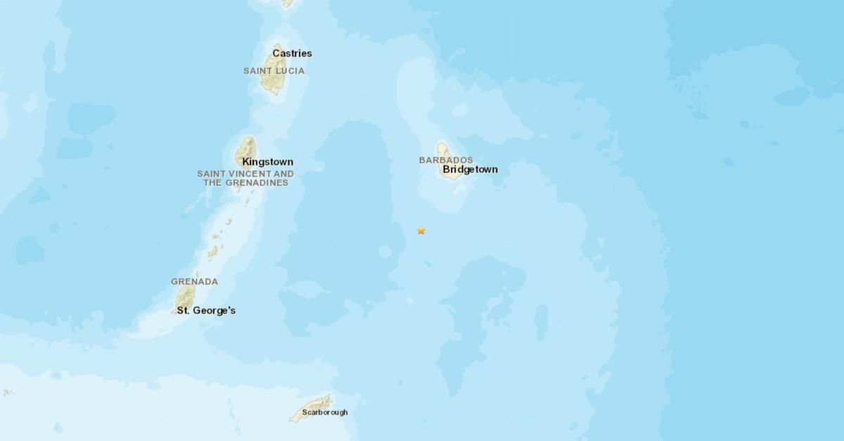 A Magnitude 5.1 Earthquake Hits Near Barbados but No Damage Is Reported on the Caribbean Island