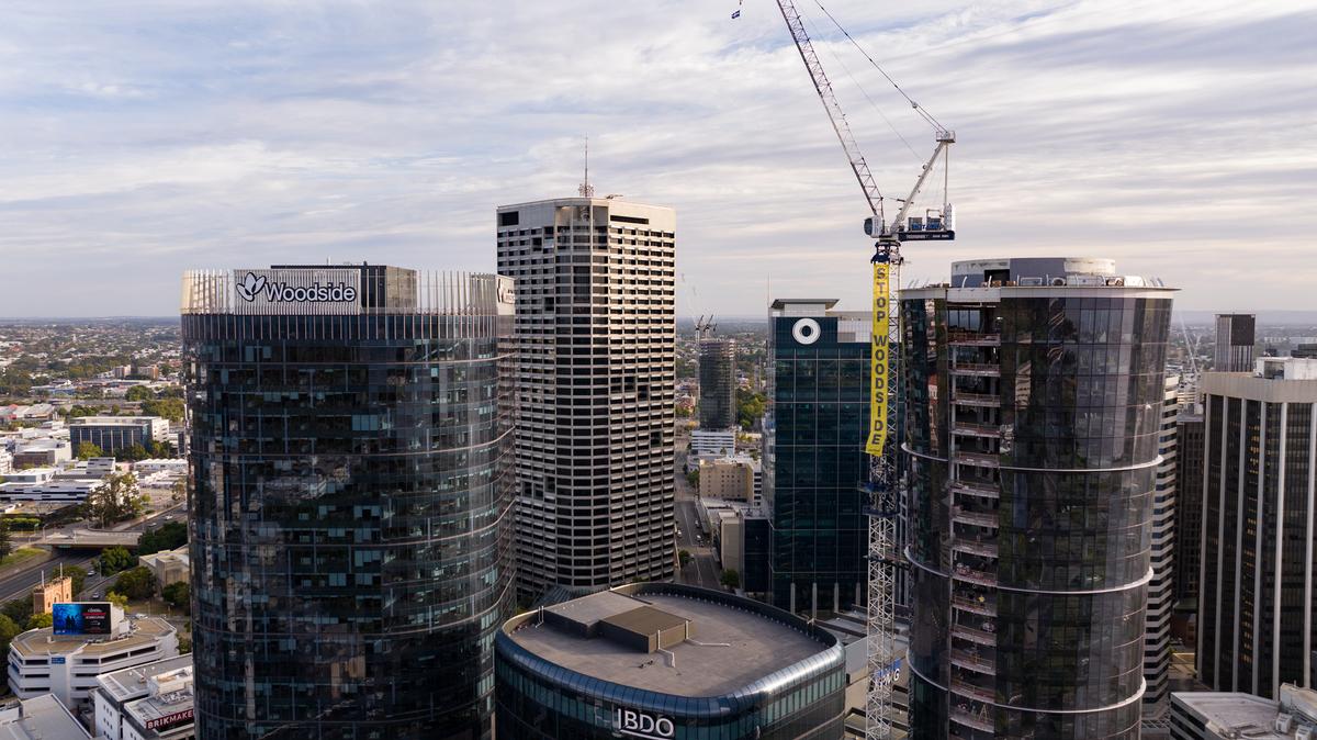Climate Activists Scale 140-Metre Crane to Protest Woodside Petroleum