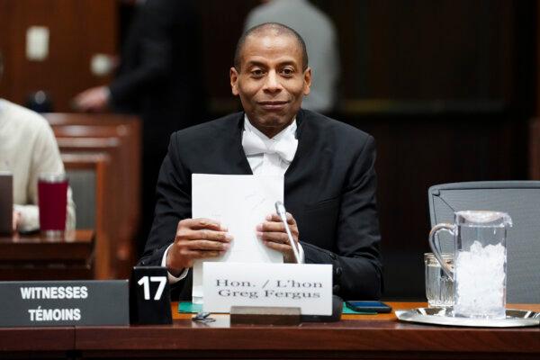 House of Commons Speaker Greg Fergus appears as a witness at a meeting of the Standing Committee on Procedure and House Affairs on Parliament Hill in Ottawa on Dec. 11, 2023. (The Canadian Press/Sean Kilpatrick)