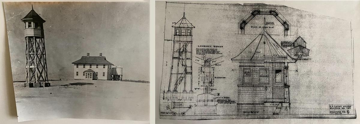 Thompson researched original early 1900s drawings of the Coast Guard lookout tower and viewed historic photographs to replicate the structure. (Deena Bouknight)