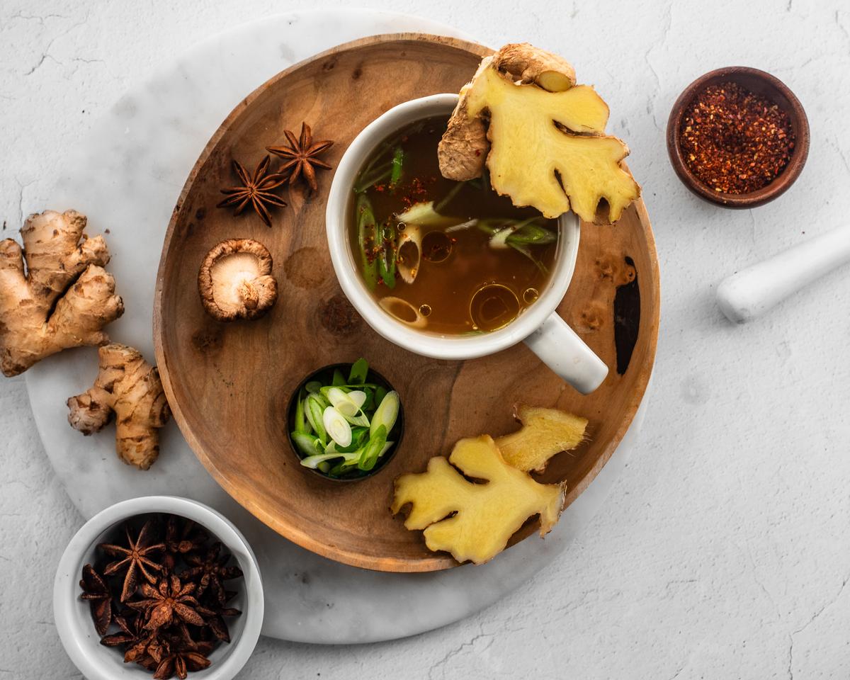 Shiitake-Ginger Sipping Broth