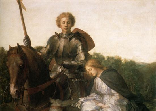 A novel that looks back at what honor and fidelity means to a modern knight: protagonist Jayber Crow. “Una and the Red Cross Knight,” circa 1860, by George Frederick Watts. (Public Domain)