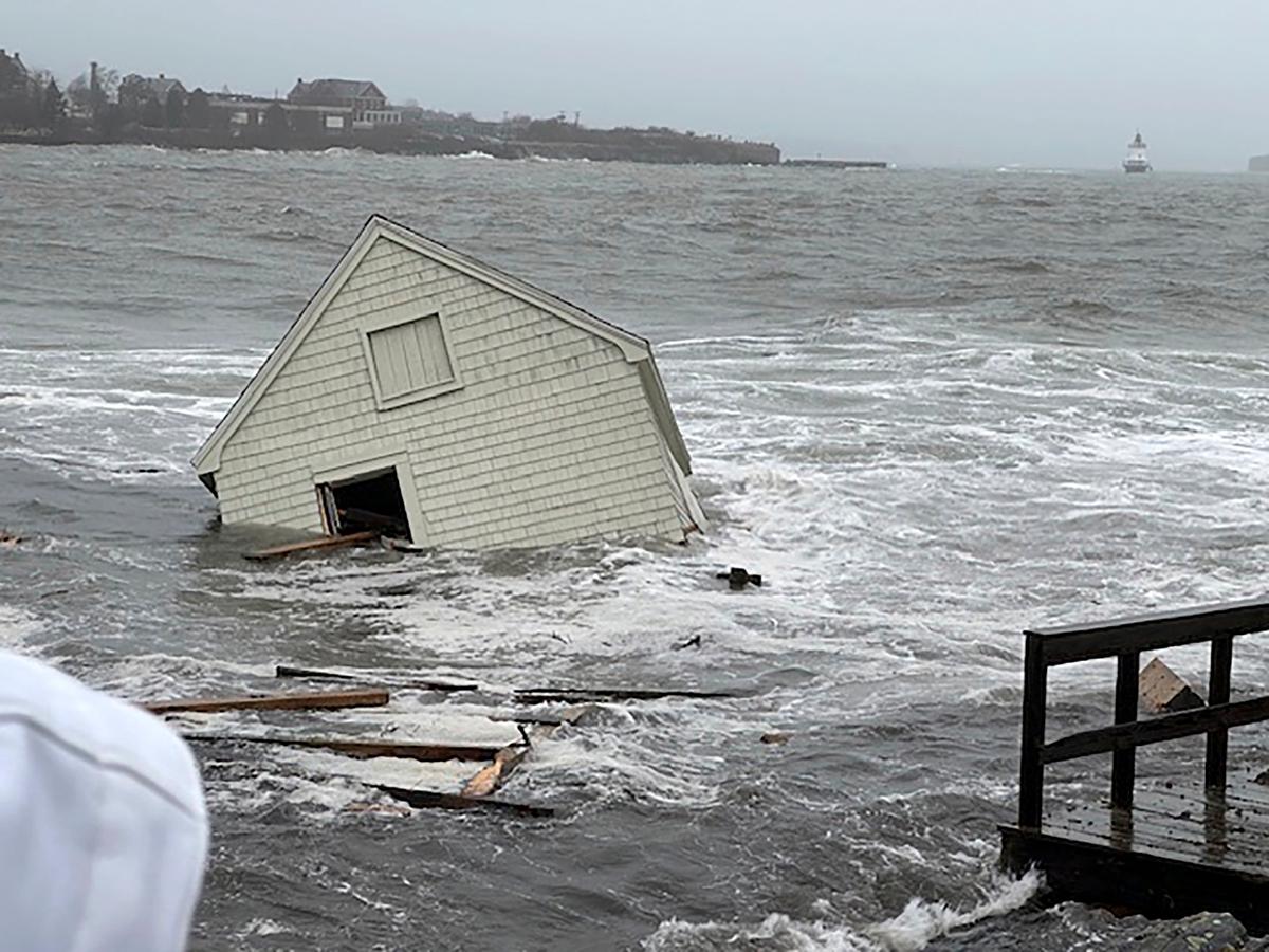 Record High Tide in Maine Washes Away 3 Historic Fishing Shacks