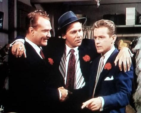 (L–R) Al (Red Skelton), Tony (Howard Keel), and Jerry (Gower Champion), in “Lovely to Look At.” (MGM)