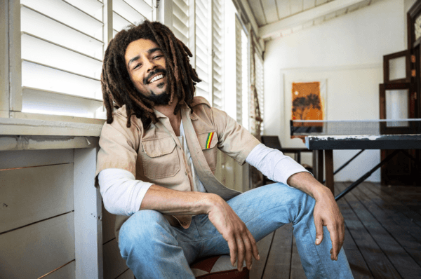 Bob Marley (Kingsley Ben-Adir), in "Bob Marley: One Love." (Paramount Pictures)