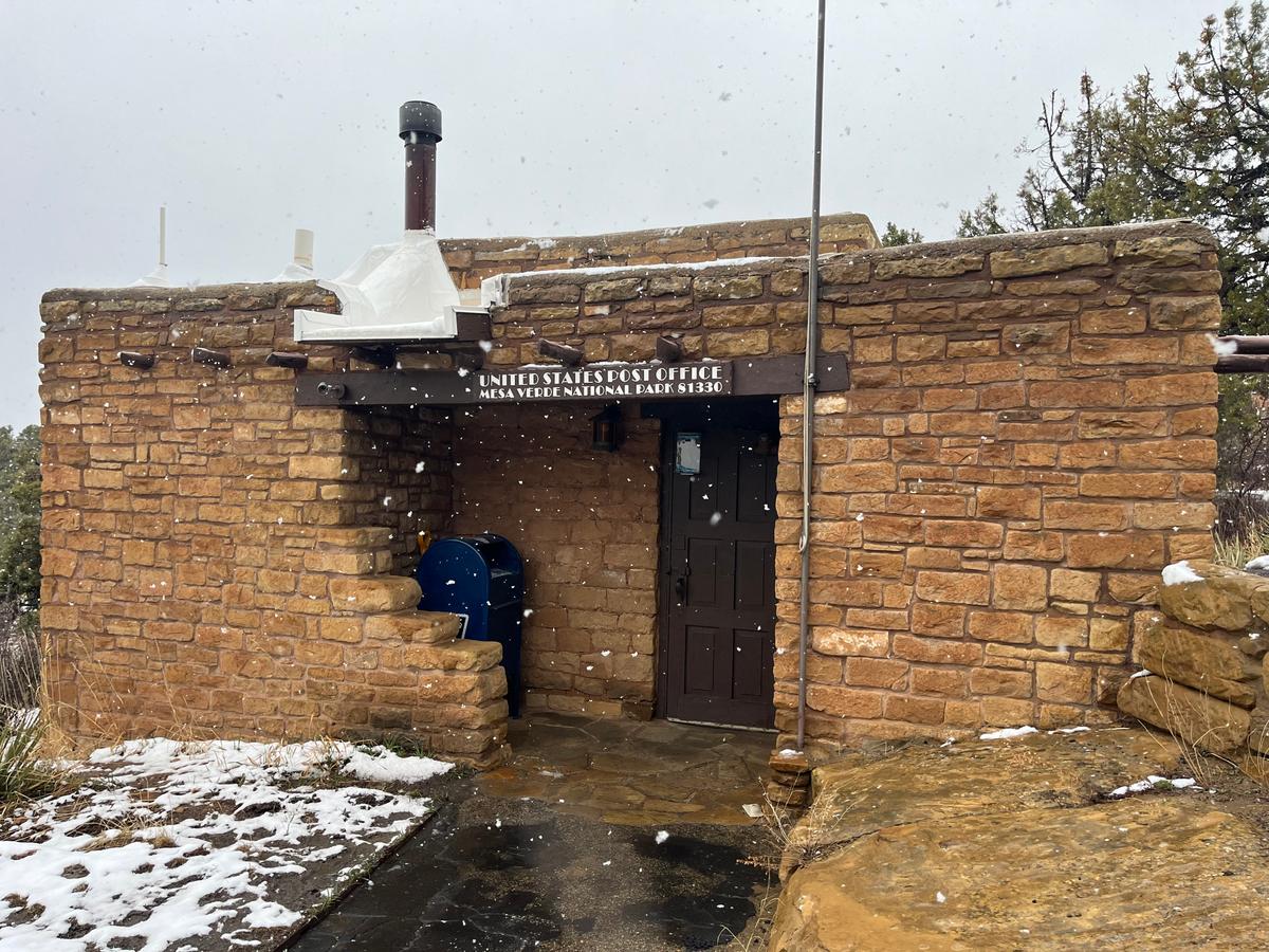 The Mesa Verde Post Office is a humble structure built to endure the American Southwest's winter snowstorms and sweltering summers. (Courtesy of Deena Bouknight)