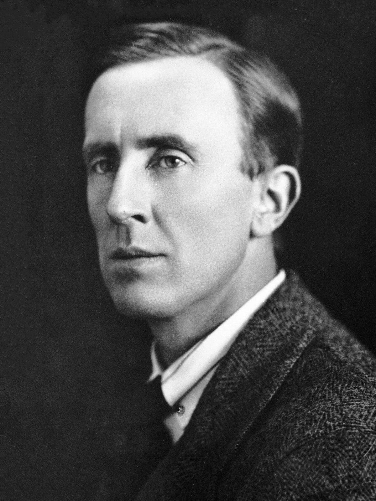 J.R.R. Tolkien, circa 1925. Having witnessed the horrific destruction of WWI, Tolkien intentionally crafted an epic where the world is saved not by machines or warlords, but by the virtues of humility, faithful friendship, and divine grace. (Public Domain)