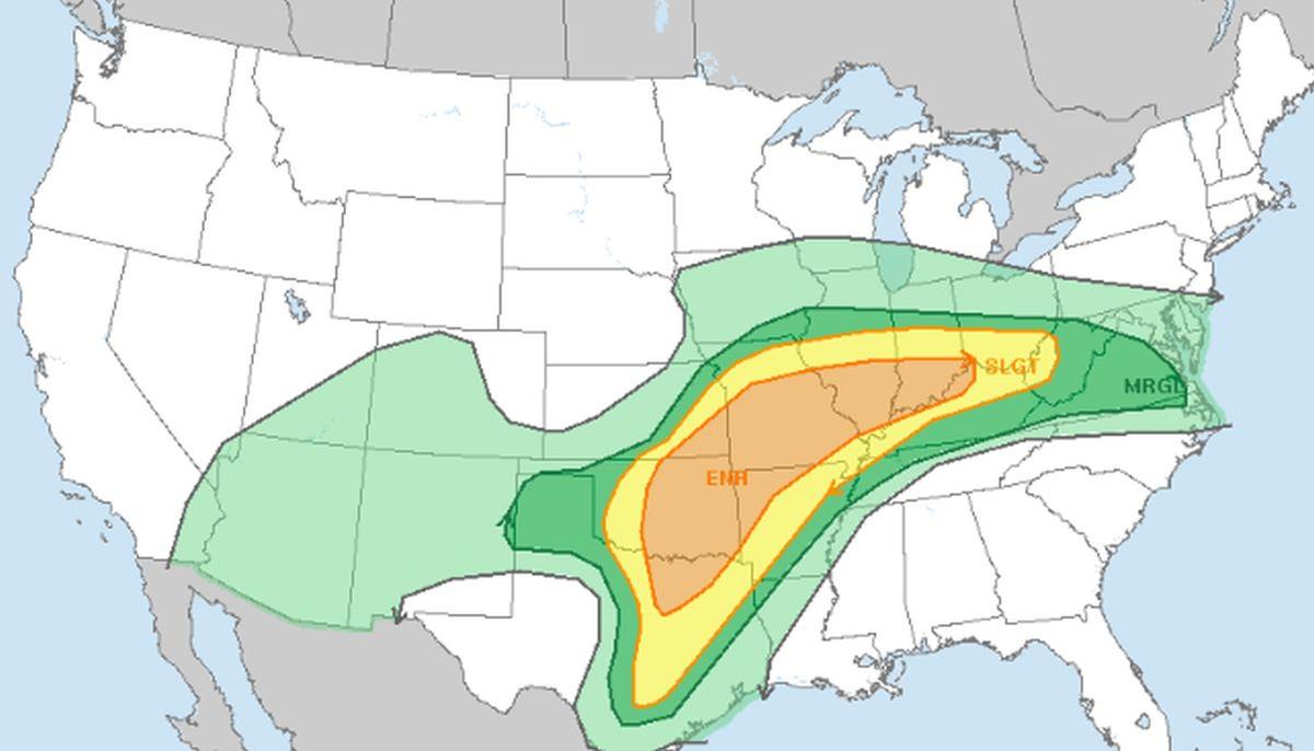 Federal Agency: Tens of Millions Face Severe Weather From Texas to Virginia
