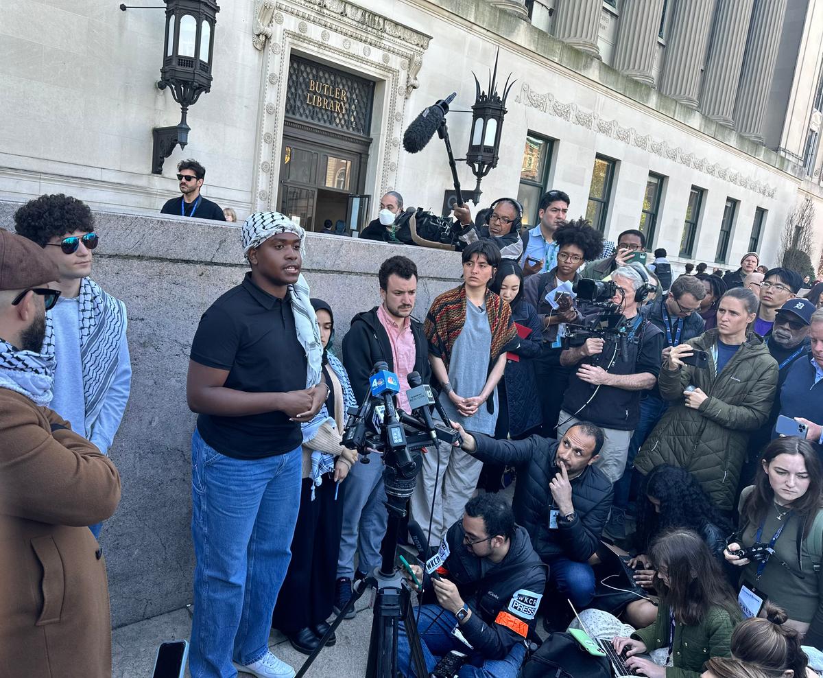 Speaker’s Visit and National Guard Threat Stir Tensions Among Pro-Palestinian   Protestors at Columbia University