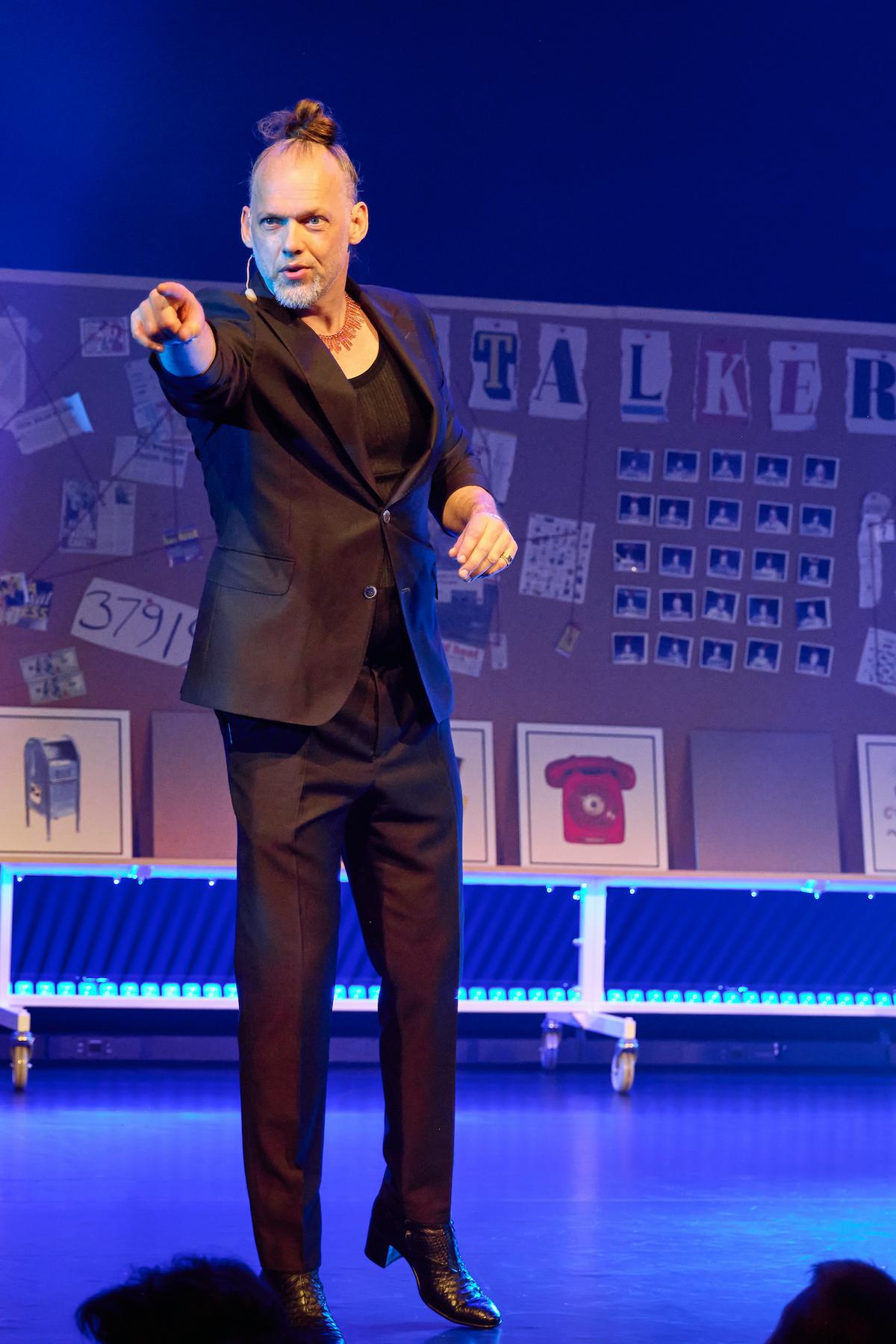 Peter Brynolf wows the crowd in "Stalker," which is playing at New World Stages until Sept. 1. (Jeremy Daniel)