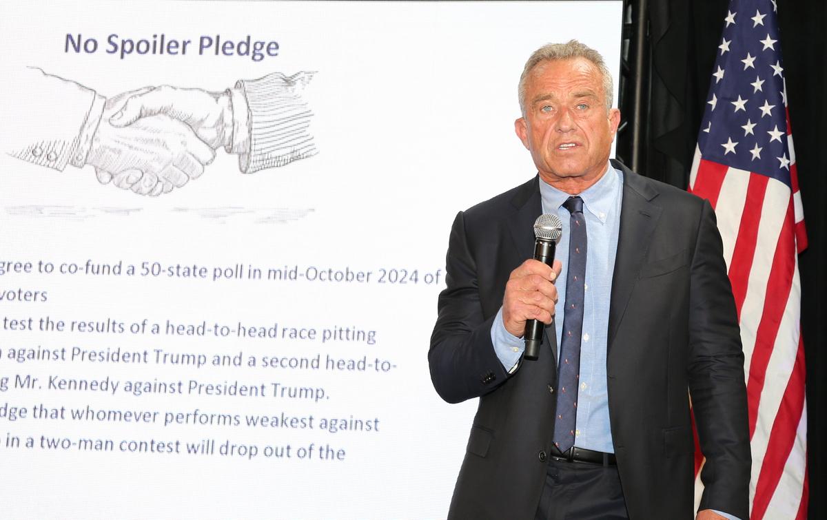 RFK Jr. Challenges Biden to Sign ‘No-Spoiler Pledge,’ Drop Out Based on Survey