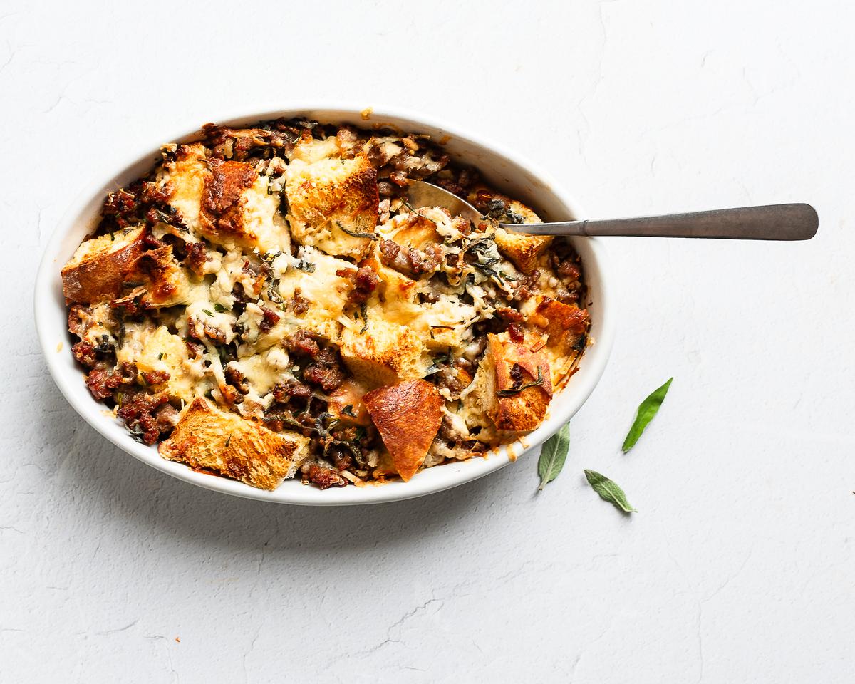 Make-Ahead Sourdough Breakfast Strata