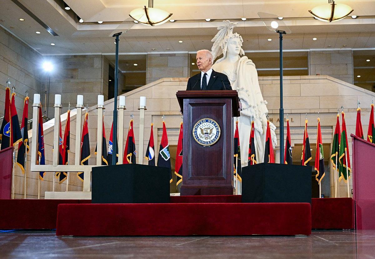Biden Condemns Mounting Anti-Semitism in Holocaust Remembrance Speech