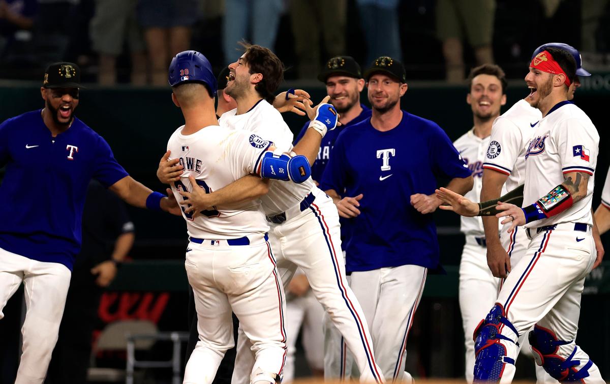 Rangers Outlast Angels 3–2 in 13 Innings When Lowe Gets Hit by Pitch