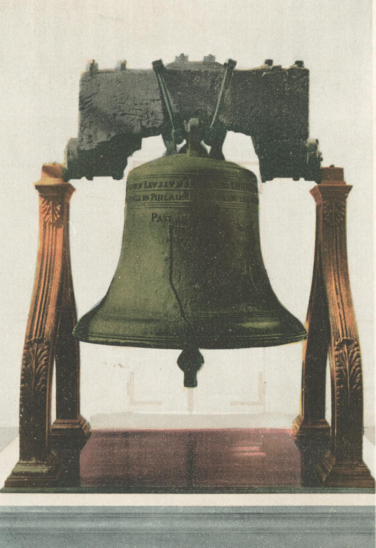 A postcard of the Liberty Bell at Independence Hall, 1902 to 1903. The New York Pubic Library. (Public Domain)