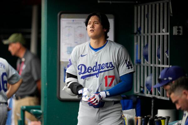 Shohei Ohtani and the Dodgers find little but frustration during a game against the Reds in Cincinnati on May 26, 2024. (Jeff Dean/AP Photo)