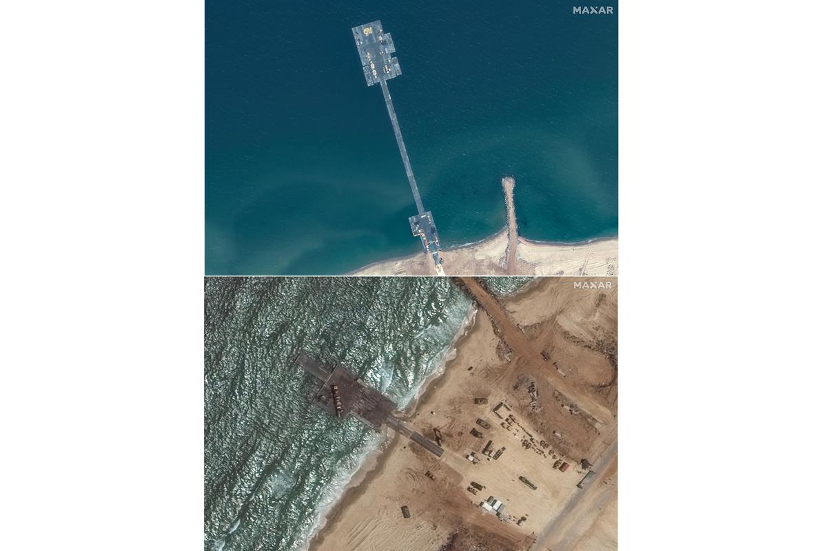 US-built Pier in Gaza to Be Temporarily Removed, Repaired After Being Damaged