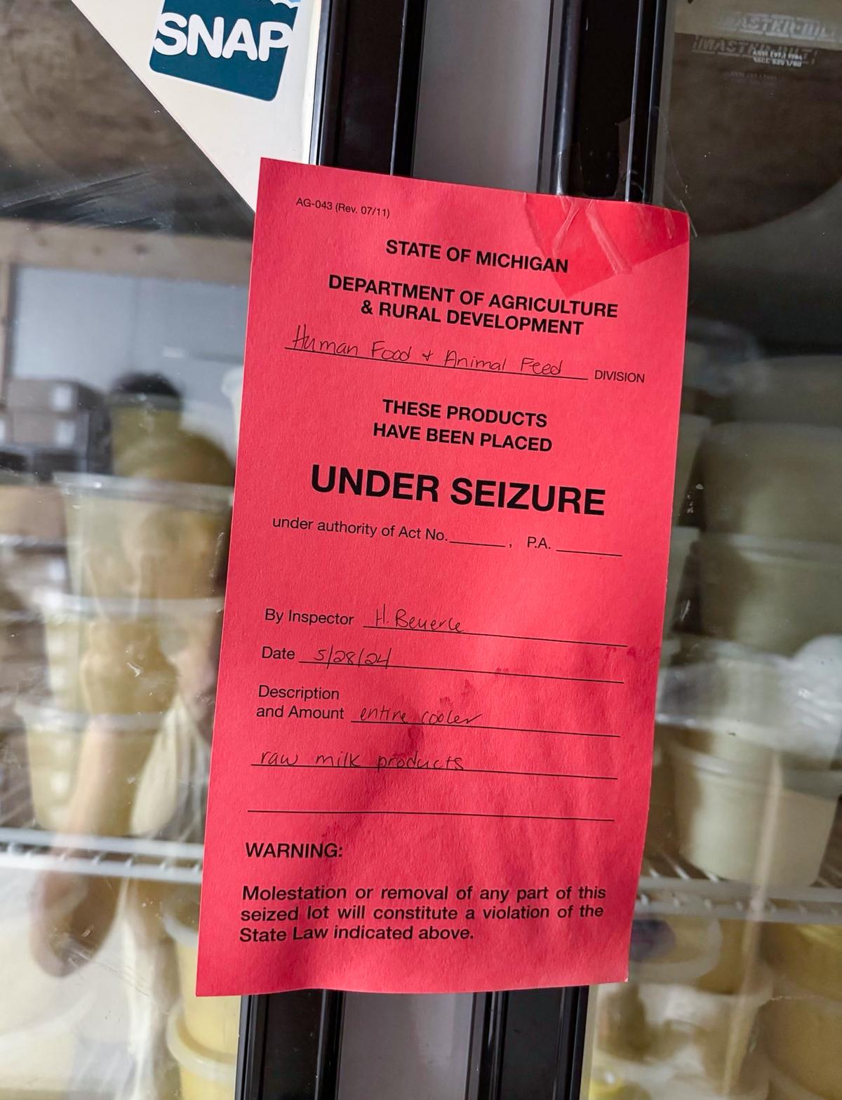 Government Agents Seize Raw Dairy From Organic Food Co-op in Michigan