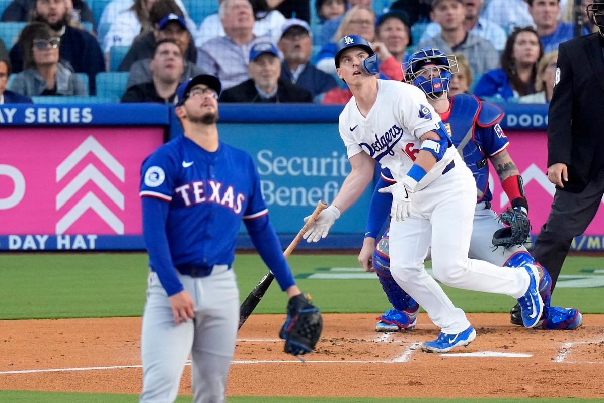 Dodgers Blast 5 Homers—4 in 6th Inning—in 15–2 Rout of World Series Champion Rangers