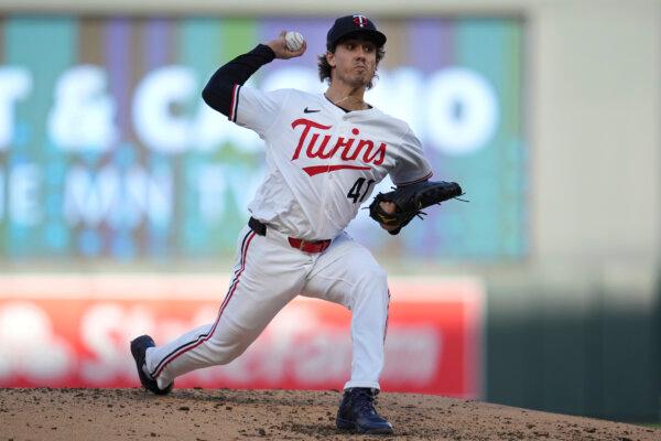 Twins pitcher Joe Ryan delivers against the A's in Minneapolis on June 13, 2024. (Abbie Parr/AP Photo)