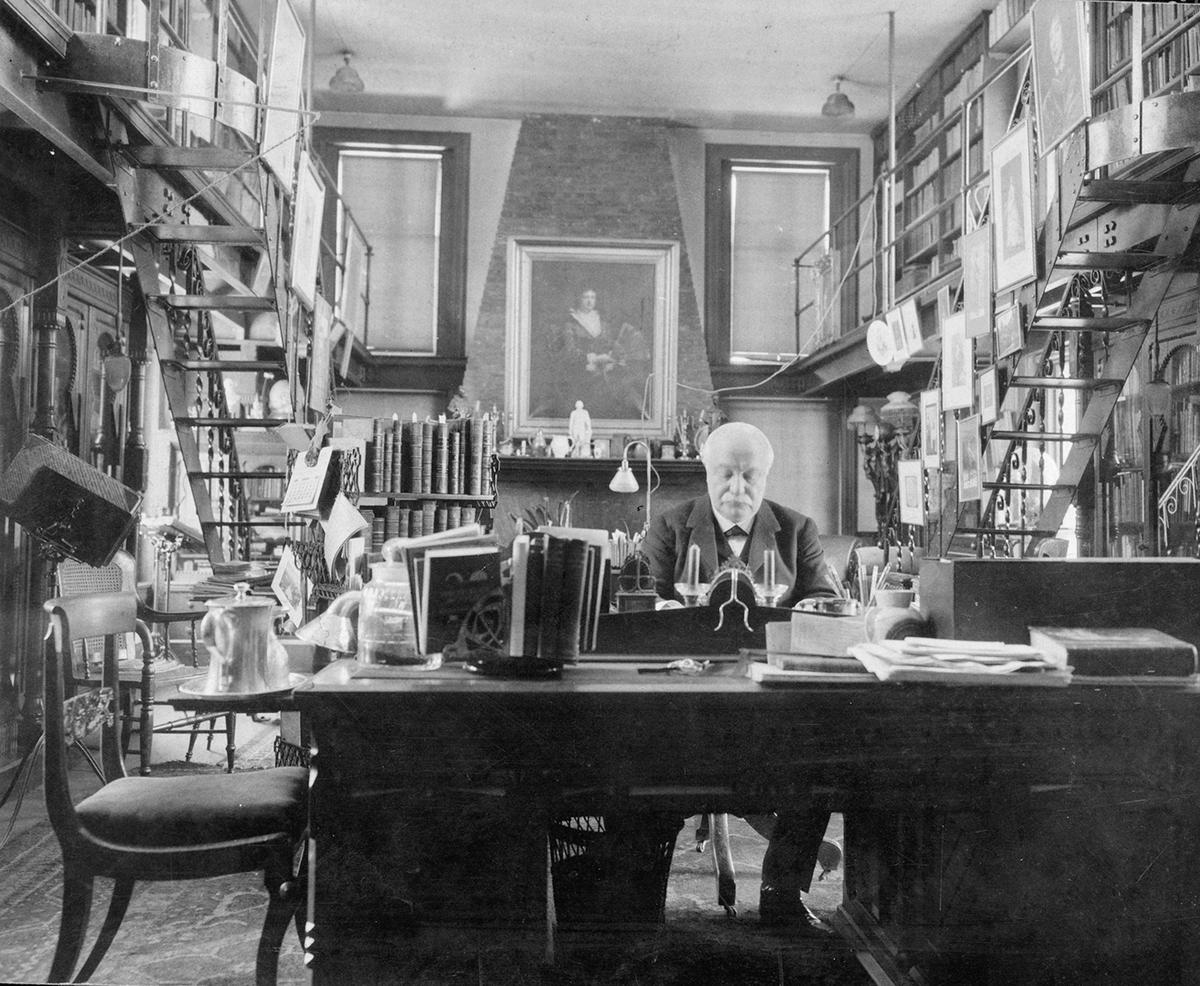 Furness at his desk. Library of Congress. (Public Domain)