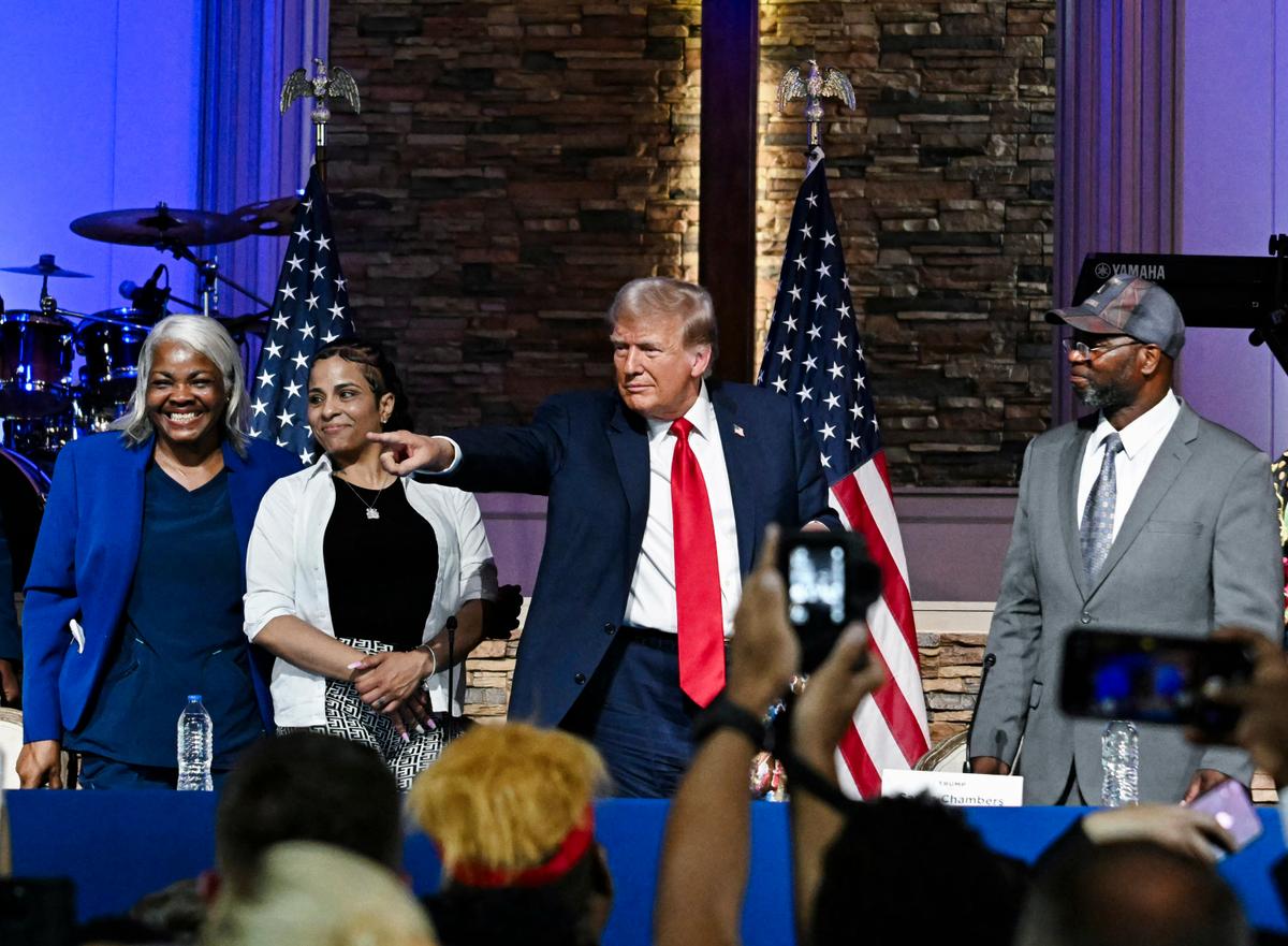 Trump Courts Black Voters at Detroit Event