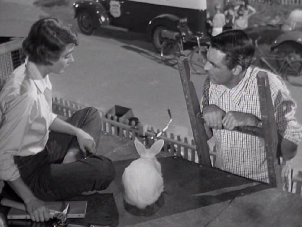 Anna Rose (Betsy Drake) and George Rose (Cary Grant) have a discusion, in "Room for One More." (Warnter Bros.)