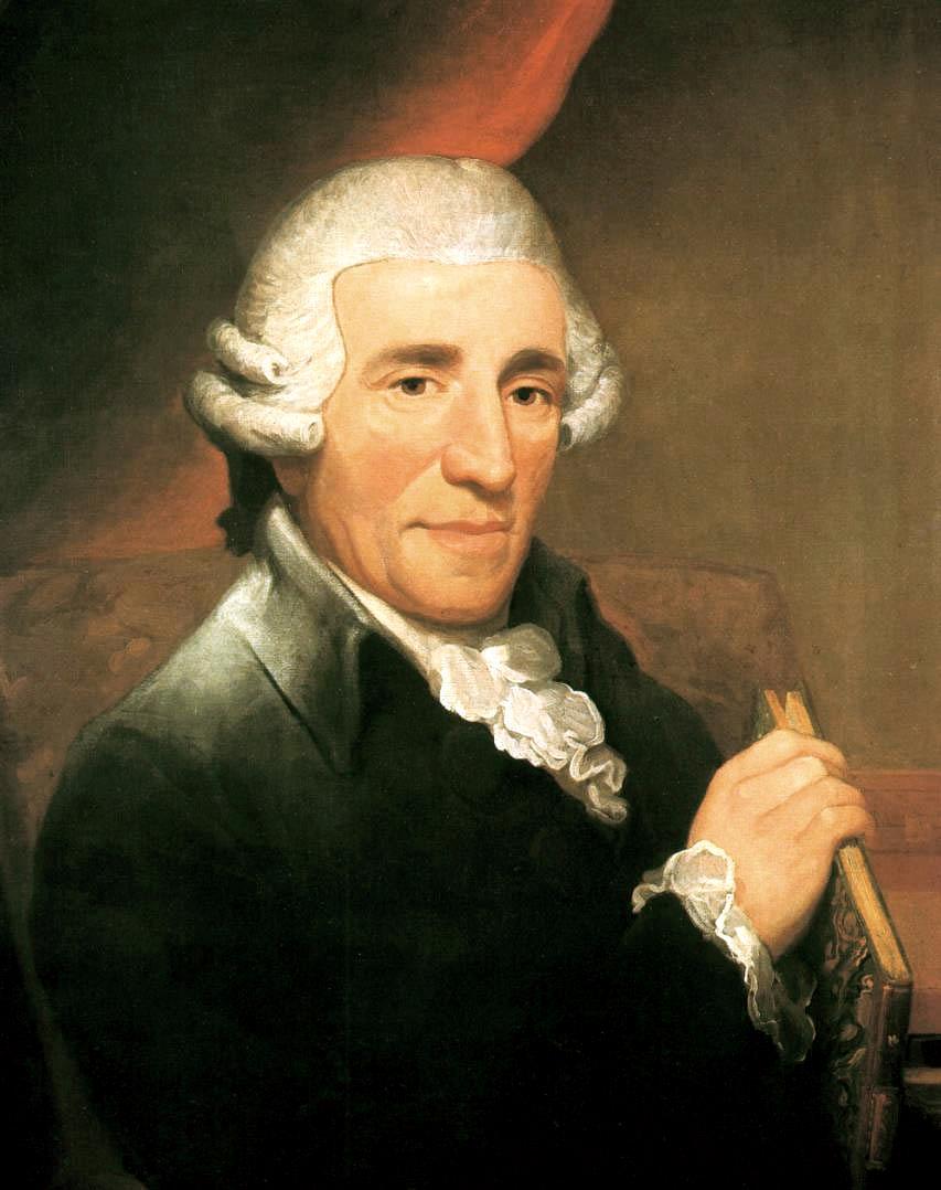 A portrait of Joseph Haydn, 1791, by Thomas Hardy. Royal College of Music Museum of Instruments, London.  (Public Domain)