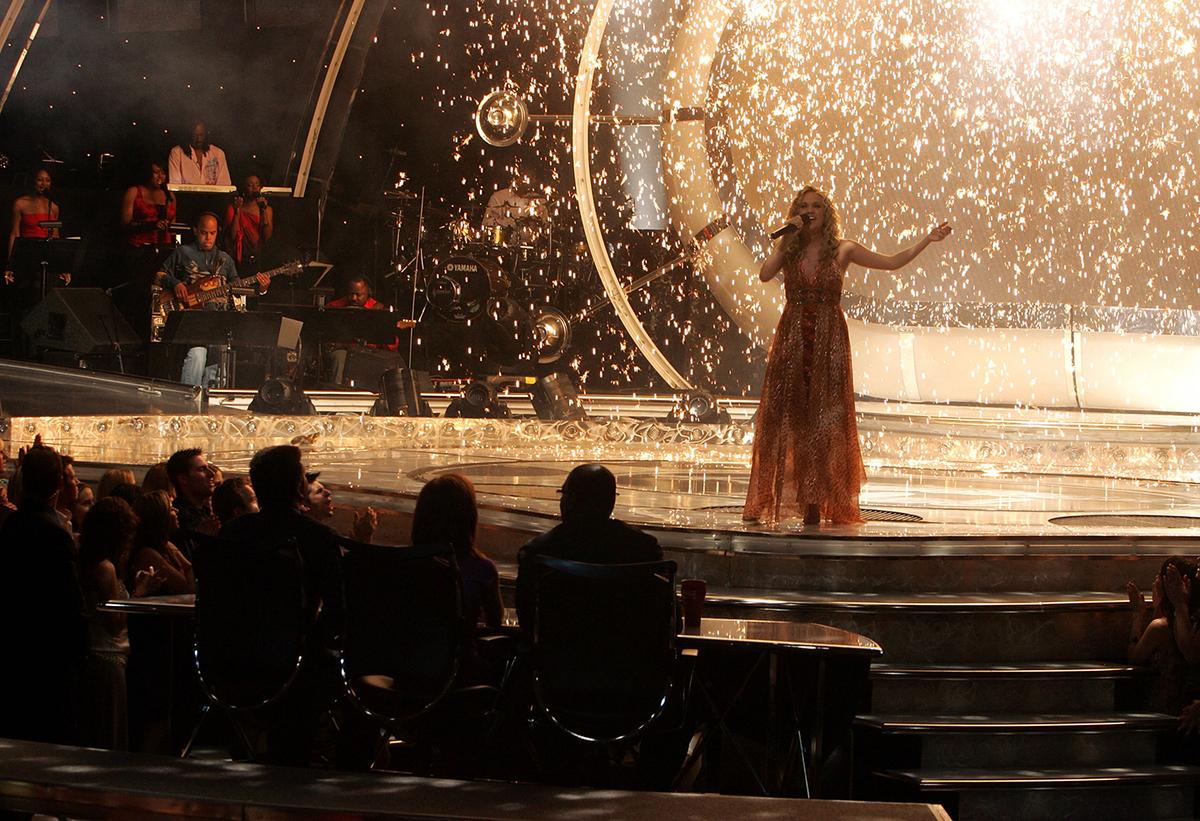 "American Idol" winner Carrie Underwood performing onstage at the "American Idol" Finale. (Kevin Winter/Getty Images)