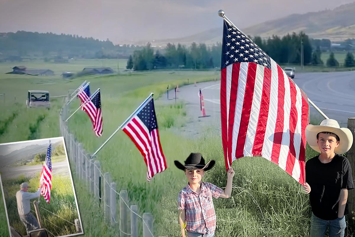 Wyoming Ranch Family Celebrate July 4 With Legions of Flags Lining Highway on Farm—Tell Reason Why