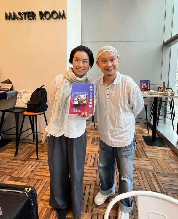 A photo of illustrator Ms. Mango (L) and Eddie (R). (Courtesy of Eddie Chan)