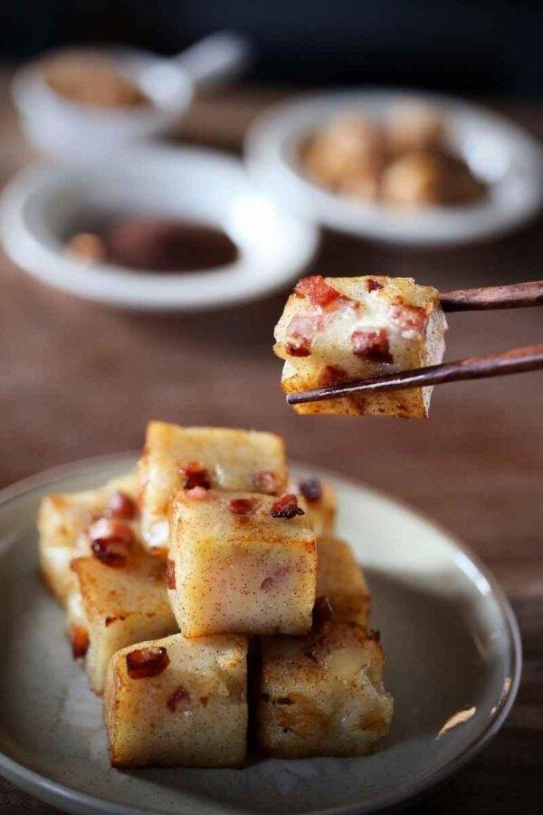 British coffee shop’s special dish during the New Year is a Swatow (Chiuchow) style potato cake. (Courtesy of Eddie Chan)