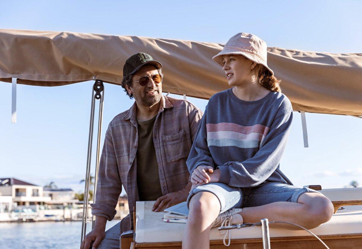 Ben Byrant (Cliff Curtis) guides Jessica Watson (Teagan Croft) in her quest, in “True Spirit.” (Netflix)
