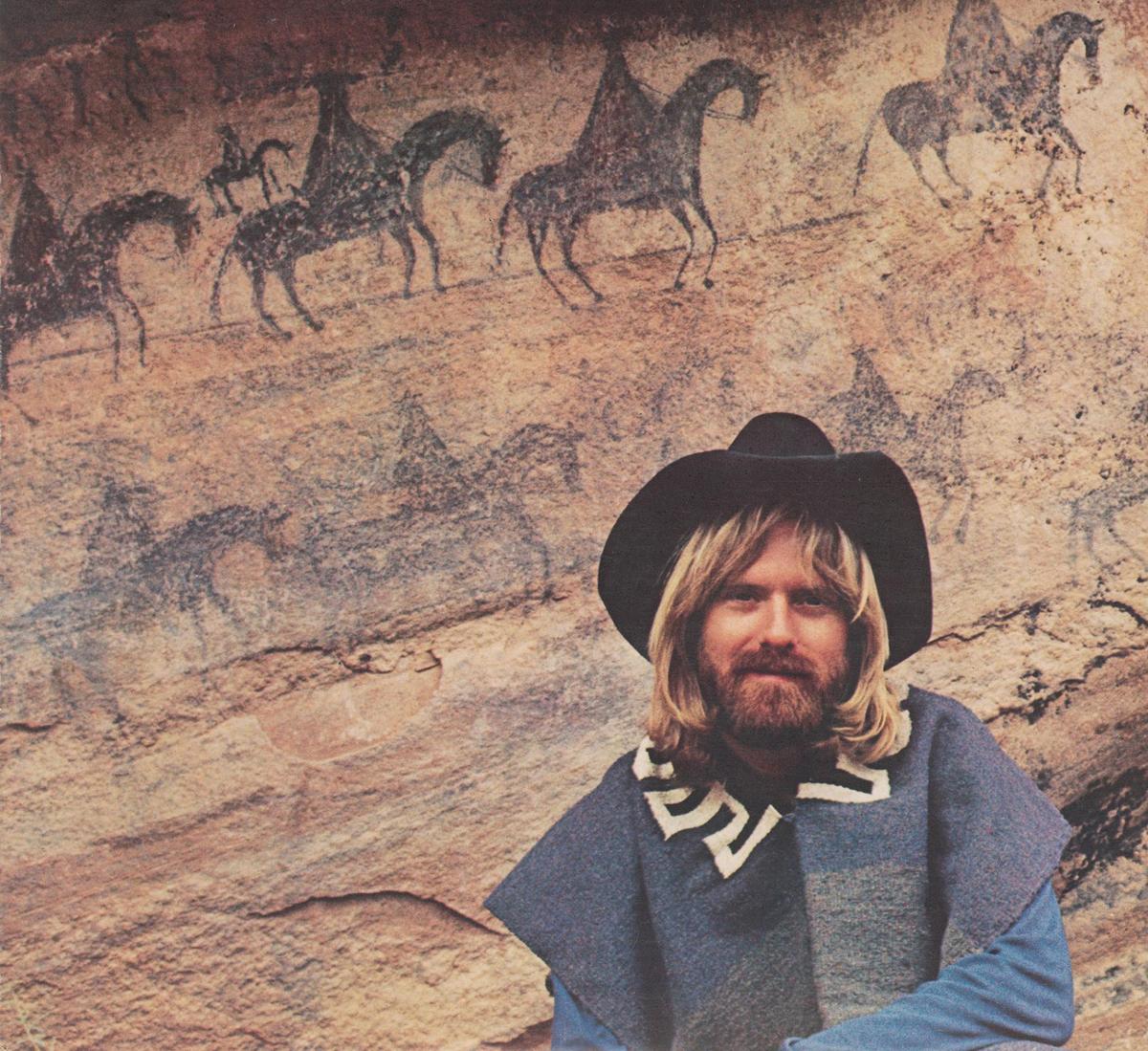 Michael Martin Murphey on the cover of his 1976 album "Flowing Free Forever." Internet Archive. (Public Domain)