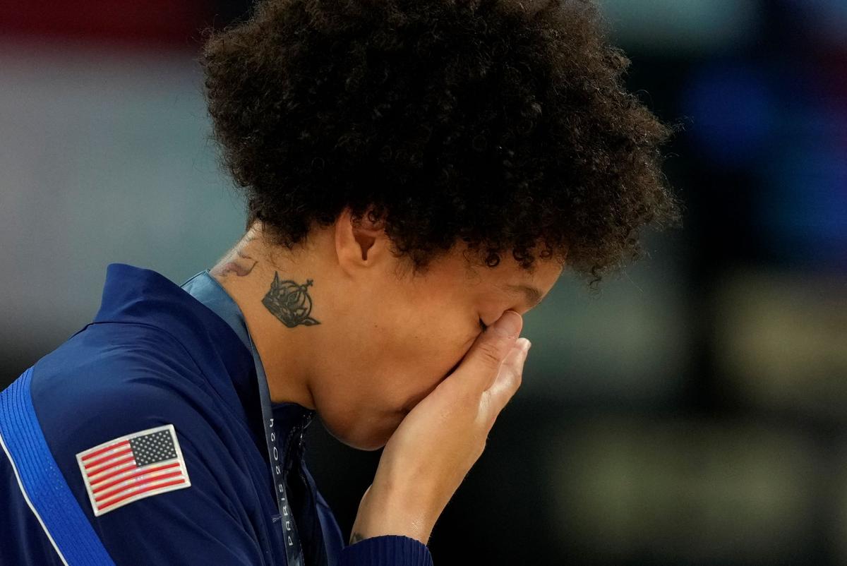 Brittney Griner Lets Tears Flow During National Anthem After US Women Win Basketball Gold